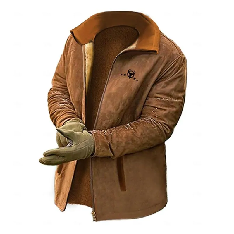 Men's Vintage Suede Corduroy Lapel Jacket (Gloves Not Included) 21944617X sold by Manly