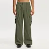 Men's Solid Color Corduroy Multi-pocket Cargo Pants 25400534Z sold by Manly