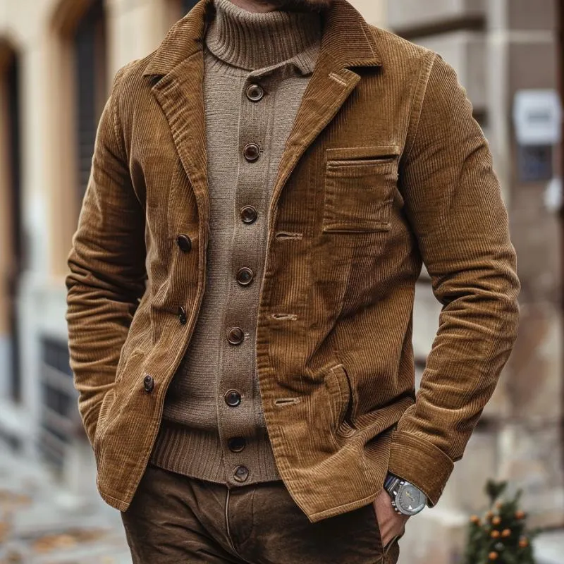 Men's Vintage Corduroy Pocket Single Breasted Blazer 09501683Y sold by Manly product image thumbnail 3