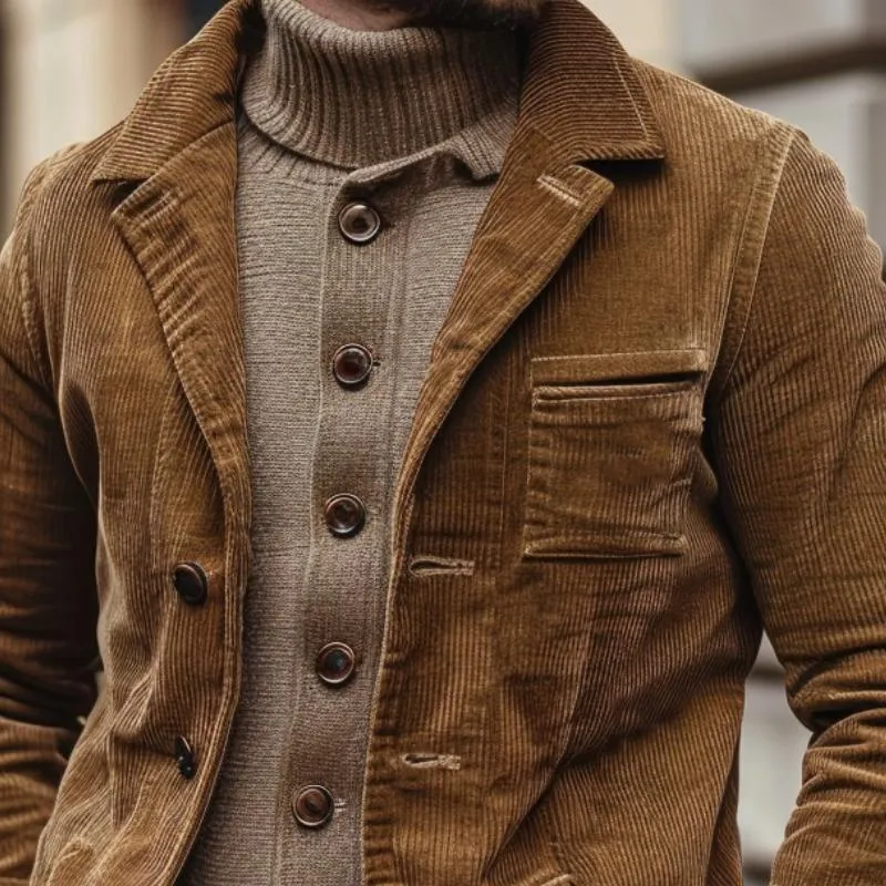 Men's Vintage Corduroy Pocket Single Breasted Blazer 09501683Y sold by Manly product image thumbnail 2