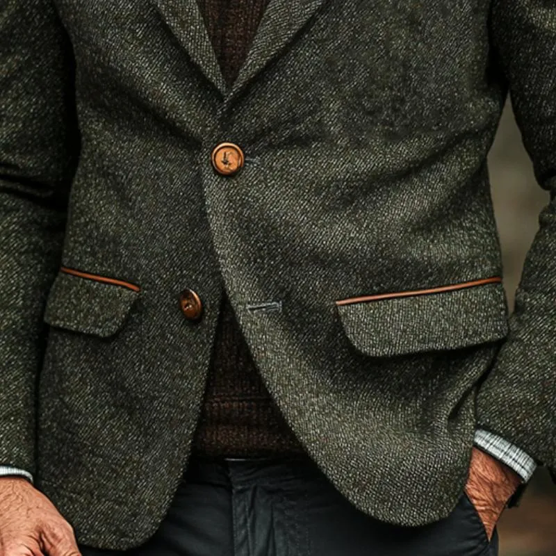 Men's Vintage Woolen Single Breasted Blazer 07875064Y sold by Manly product image thumbnail 2