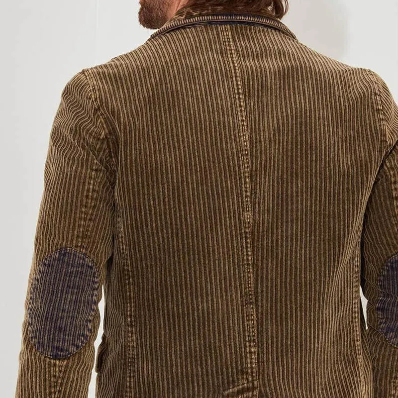 Men's Solid Color Corduroy Notch Lapel Multi-pocket Single Breasted Casual Blazer 62718644Z sold by Manly product image thumbnail 5