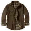 Men's Solid Color Lapel Multi-pocket Single Breasted Cargo Jacket 46992419Z sold by Manly