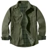 Men's Solid Color Lapel Multi-pocket Single Breasted Cargo Jacket 46992419Z sold by Manly