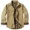 Men's Solid Color Lapel Multi-pocket Single Breasted Cargo Jacket 46992419Z sold by Manly