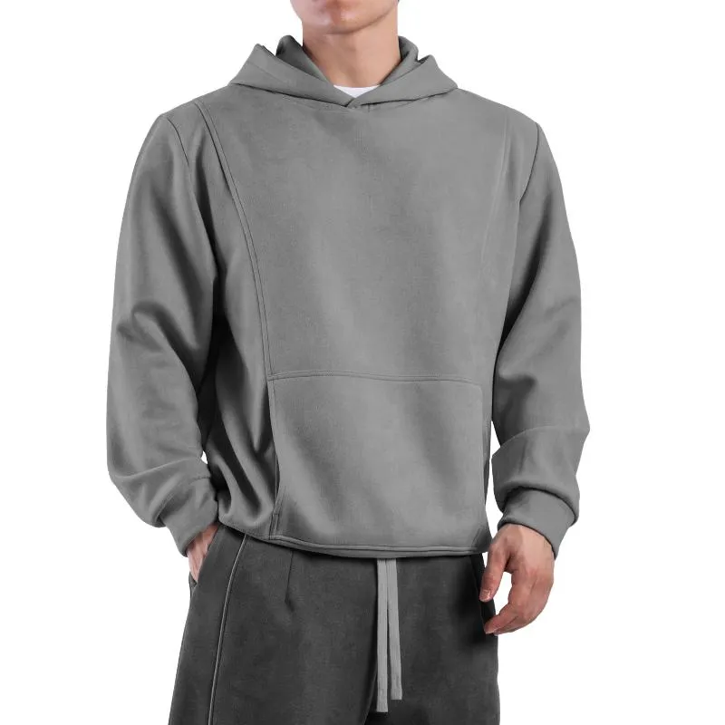 Men's Solid Color Loose Long Sleeve Sports Casual Hoodie 19841794Z sold by Manly