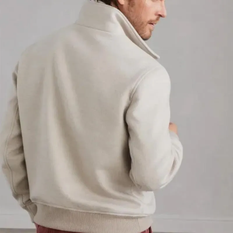 Men's Retro Solid Color Autumn and Winter Jacket 28452637U sold by Manly product image thumbnail 4