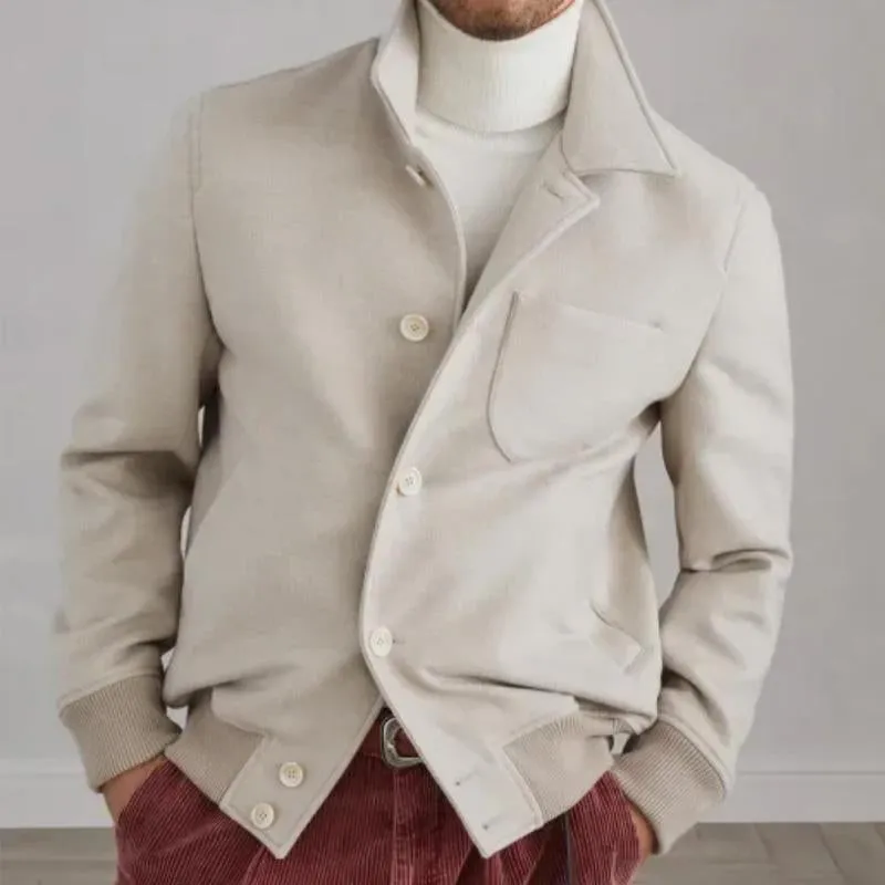 Men's Retro Solid Color Autumn and Winter Jacket 28452637U sold by Manly product image thumbnail 2