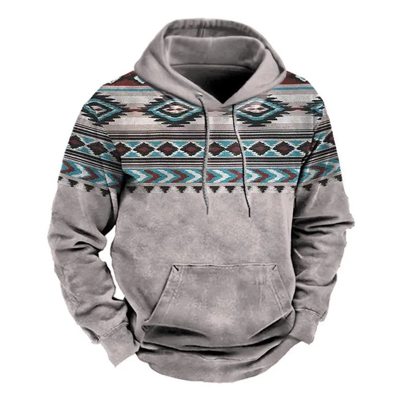 Men's Retro Print Street Hoodie 19511736U sold by Manly product image thumbnail 5