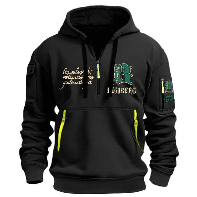 Men's Half Zip Lettering Hoodie 66969689U sold by Manly product image thumbnail 4