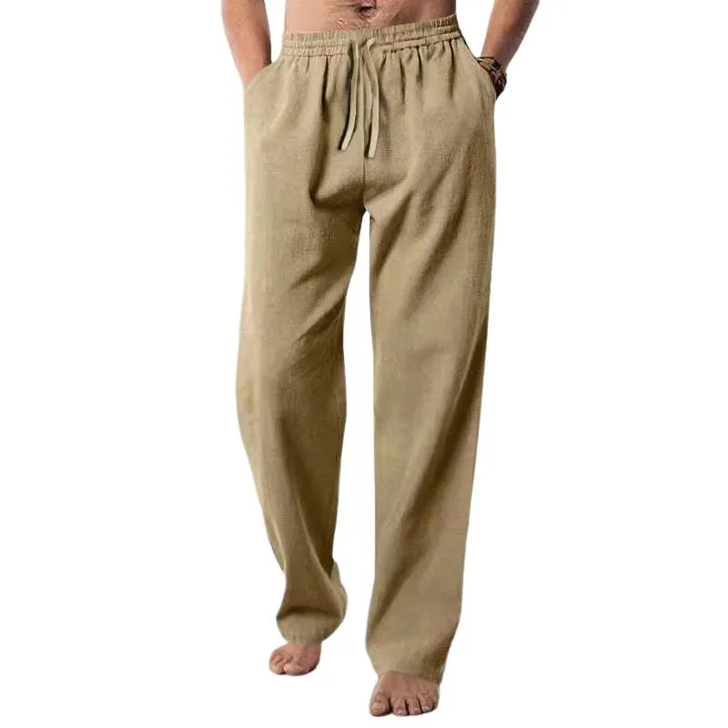 Men's Casual Linen Breathable Sports Pants 59606721U sold by Manly