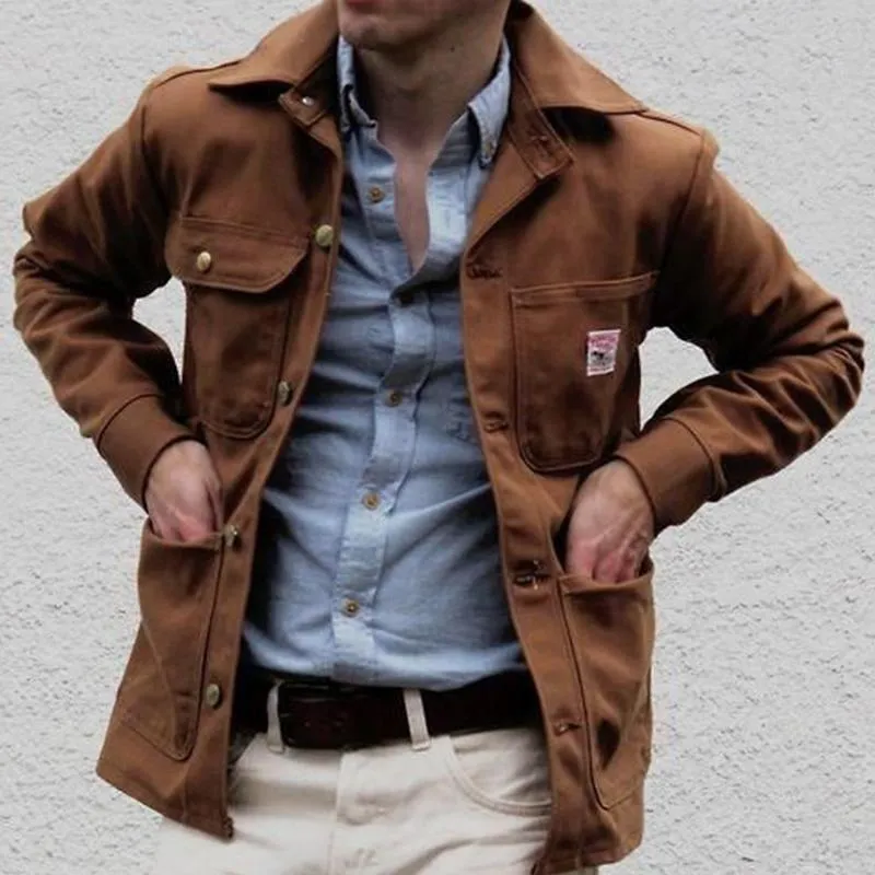 Men's Multi-Pocket Lapel Jacket 28595314U sold by Manly product image thumbnail 2