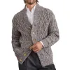 Men's Vintage Cable-knit Single-breasted Loose Knit Cardigan 44961139M sold by Manly