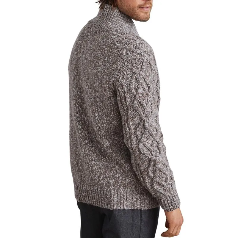 Men's Vintage Cable-knit Single-breasted Loose Knit Cardigan 44961139M sold by Manly product image thumbnail 3
