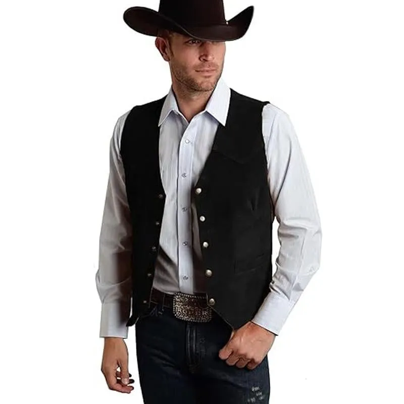 Men's Vintage Suede Vest 02636407U sold by Manly