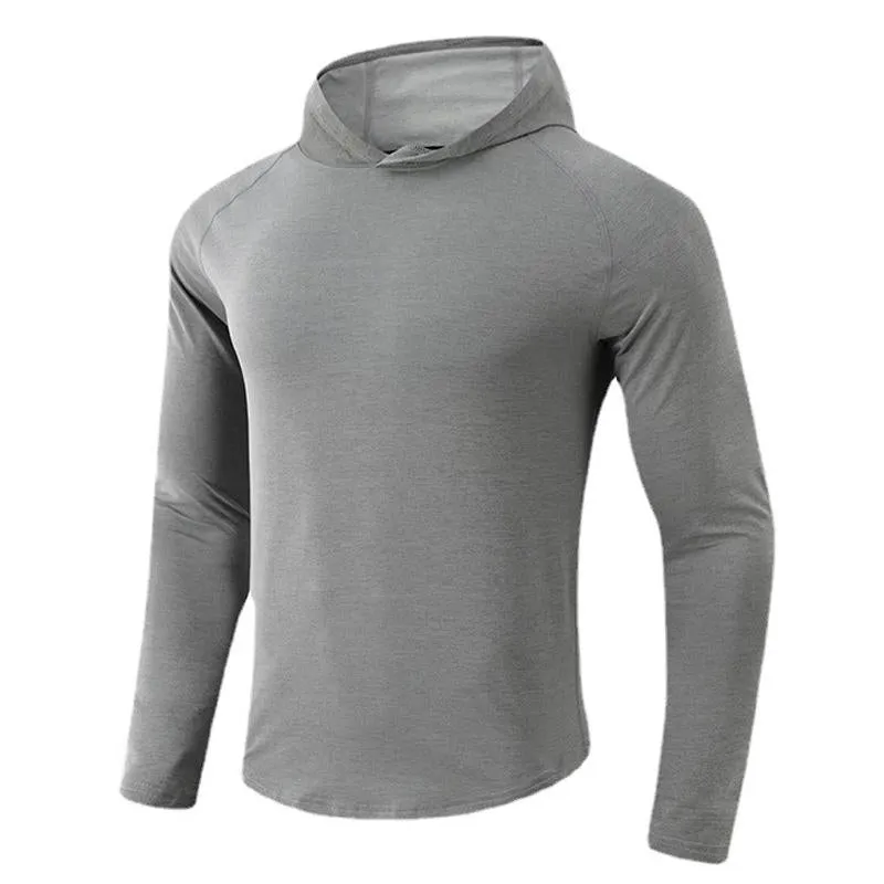 Men's Sports Hooded Long-sleeved T-shirt 29155934U sold by Manly