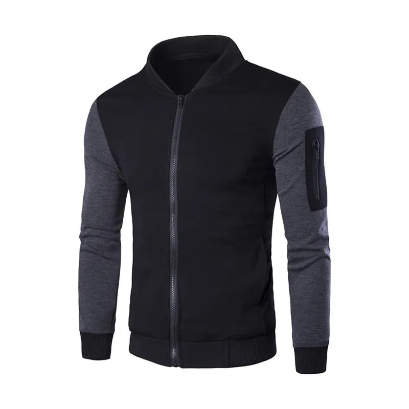 Men's Retro Casual Colorblock Zipper Baseball Jacket 21787849TO sold by Manly product image thumbnail 2