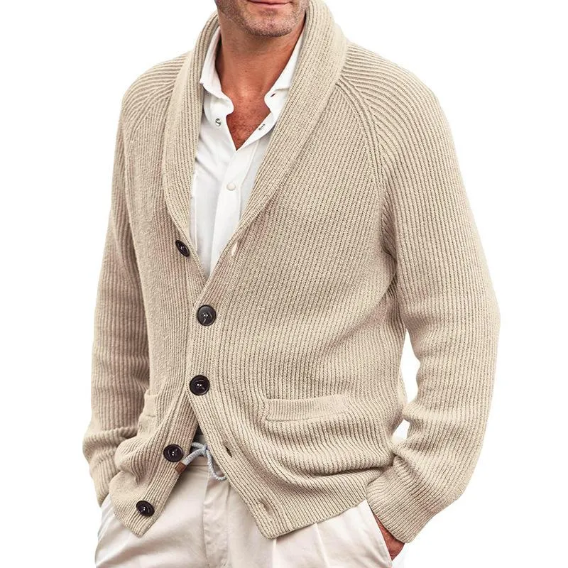 Men's Casual Solid Color Single Breasted Lapel Knit Cardigan 52509019Y sold by Manly product image thumbnail 2