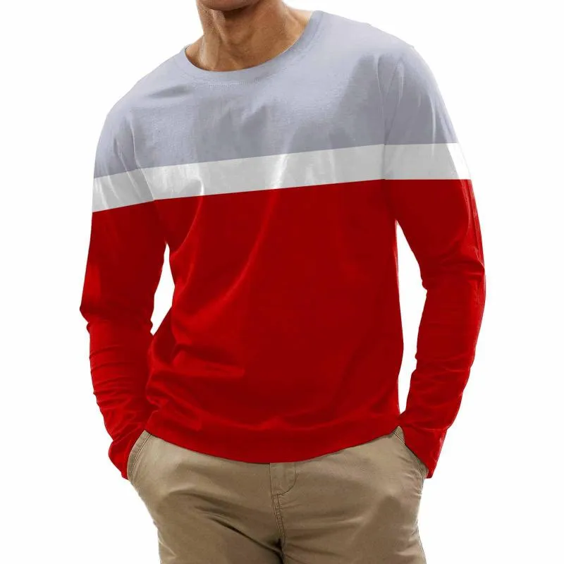 Men's Retro Casual Round Neck Printed Long Sleeve T-Shirt 23211911TO sold by Manly product image thumbnail 4