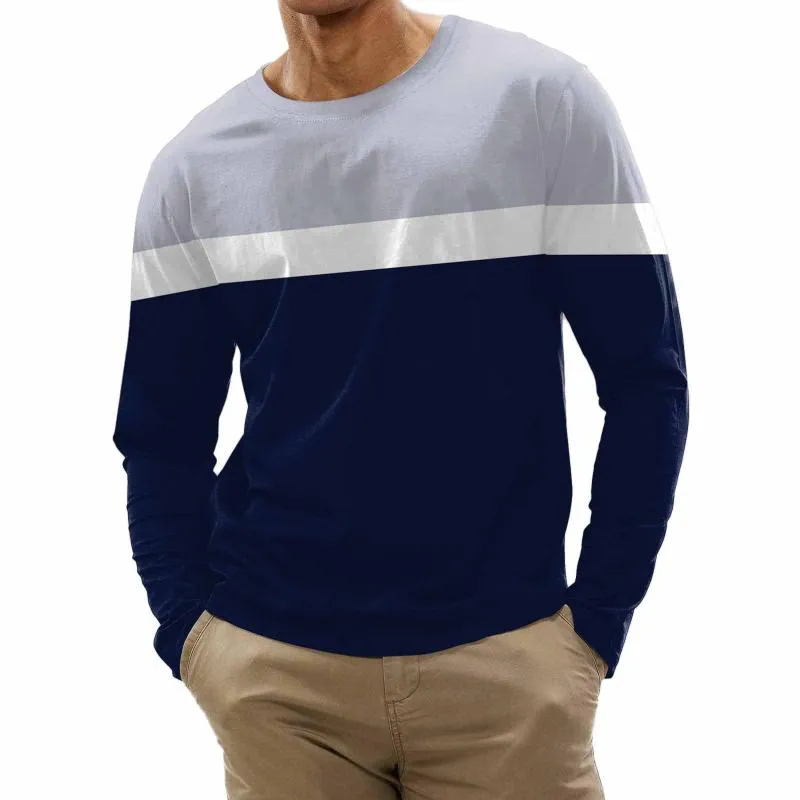 Men's Retro Casual Round Neck Printed Long Sleeve T-Shirt 23211911TO sold by Manly product image thumbnail 2