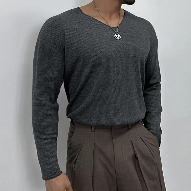 Men's Retro Casual Striped V-Neck Long Sleeve T-Shirt 00010198TO sold by Manly product image thumbnail 3