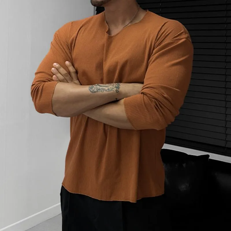 Men's Retro Casual Striped V-Neck Long Sleeve T-Shirt 00010198TO sold by Manly product image thumbnail 2