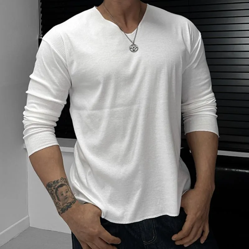 Men's Retro Casual Striped V-Neck Long Sleeve T-Shirt 00010198TO sold by Manly product image thumbnail 5