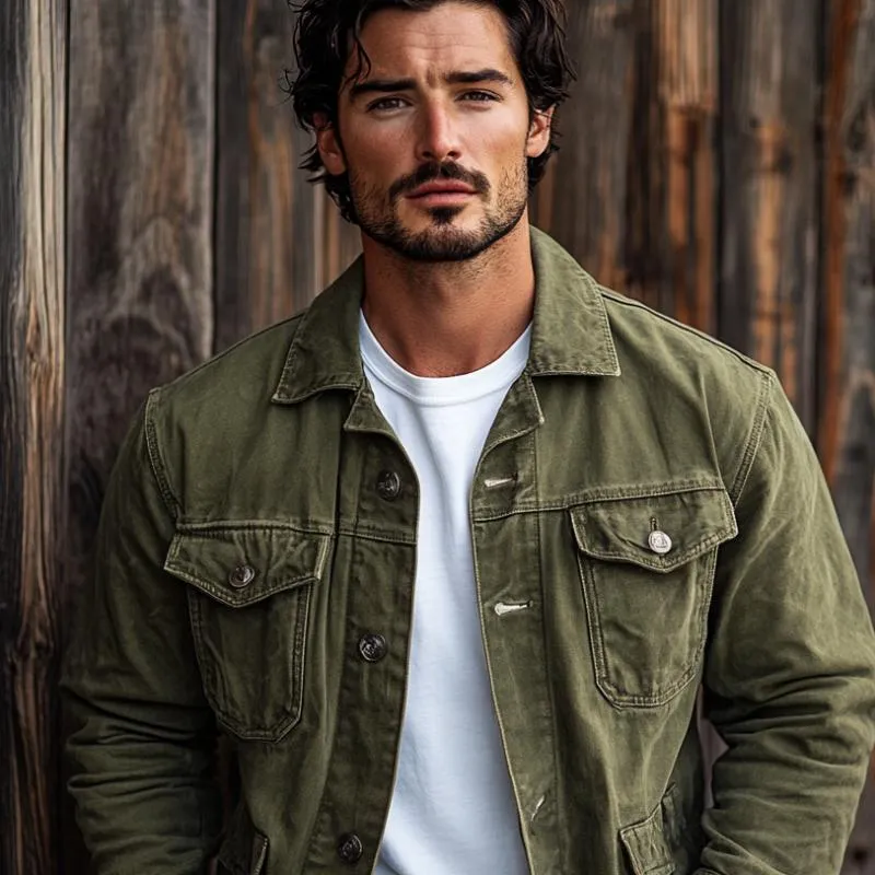 Men's Vintage Washed Multi Pocket Jacket 61248695Y sold by Manly product image thumbnail 2