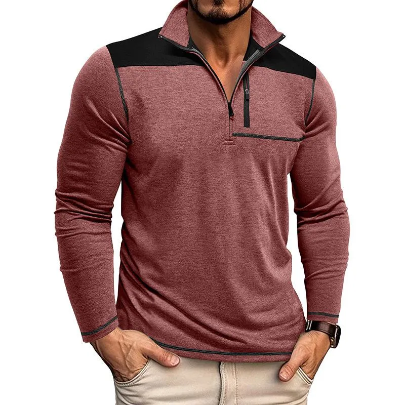 Men's Casual Zipper Stand Collar Colorblock Patchwork Slim Fit Sweatshirt 55344863M sold by Manly product image thumbnail 3