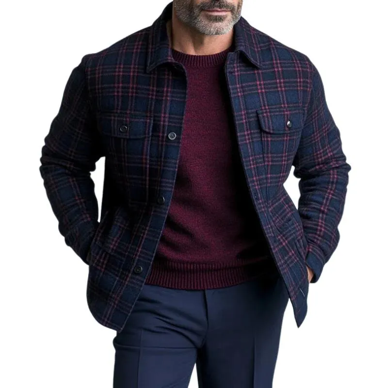 Men's Vintage Check Print Wool Jacket 97832148Y sold by Manly