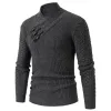 Men's Knitted Long Sleeve Button Sweater 25044622U sold by Manly