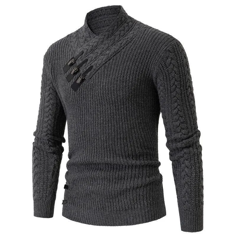 Men's Knitted Long Sleeve Button Sweater 25044622U sold by Manly product image thumbnail 3