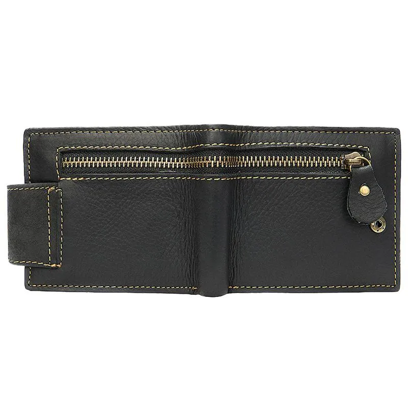 Men's Vintage Crazy Horse Leather Short Tower Buckle Multi-Card Wallet 05826884U sold by Manly product image thumbnail 5