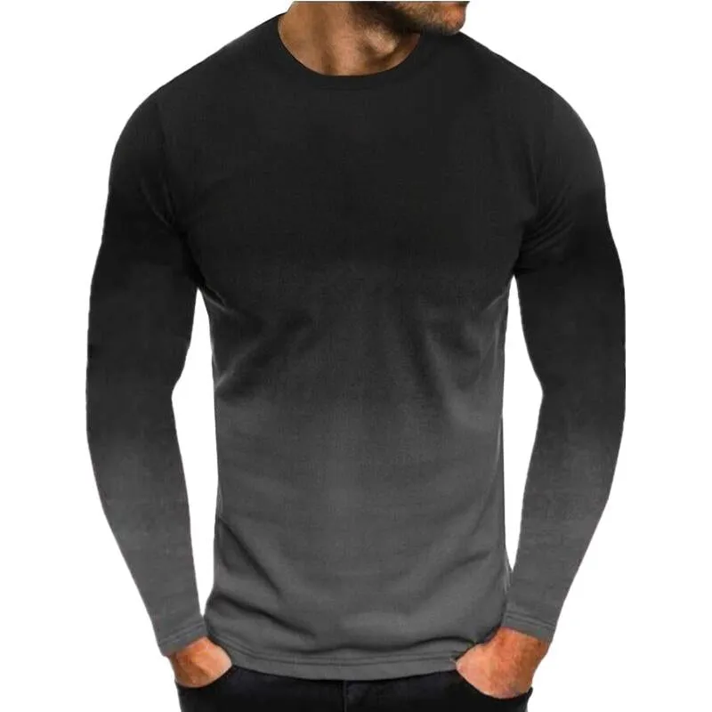 Men's Printed Sleeves Round Neck Long Sleeve T-Shirt 73347434U sold by Manly product image thumbnail 2