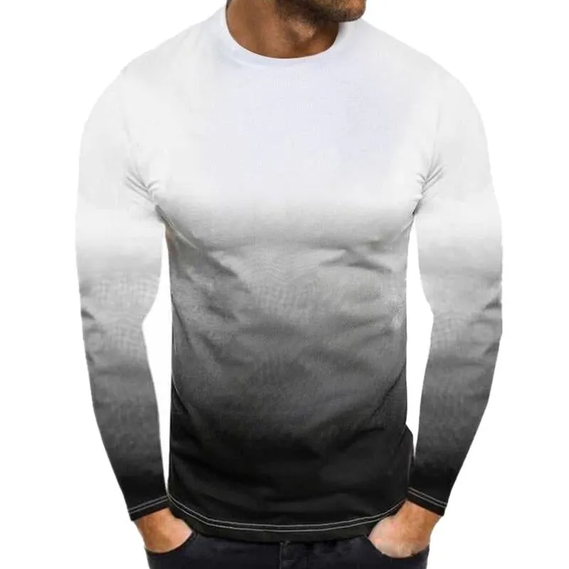 Men's Printed Sleeves Round Neck Long Sleeve T-Shirt 73347434U sold by Manly product image thumbnail 3