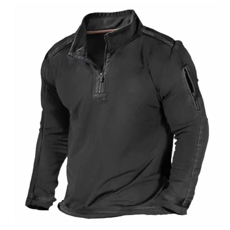 Men's Outdoor Zipper Pocket Long Sleeve Sweatshirt 65626835U sold by Manly product image thumbnail 2