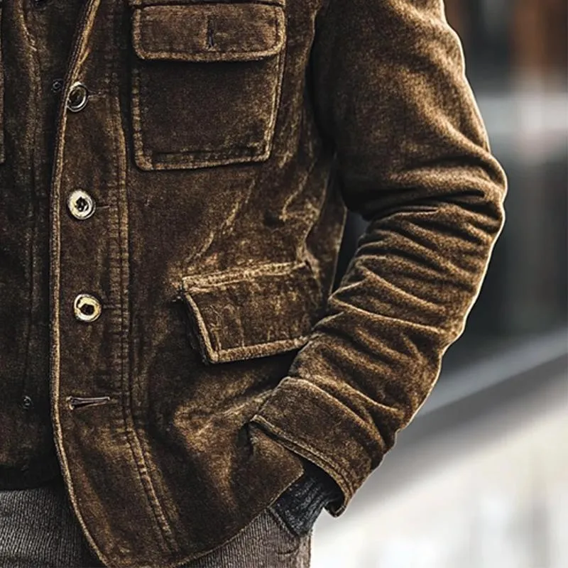 Men's Vintage Velvet Solid Lapel Jacket 17455174X sold by Manly product image thumbnail 3