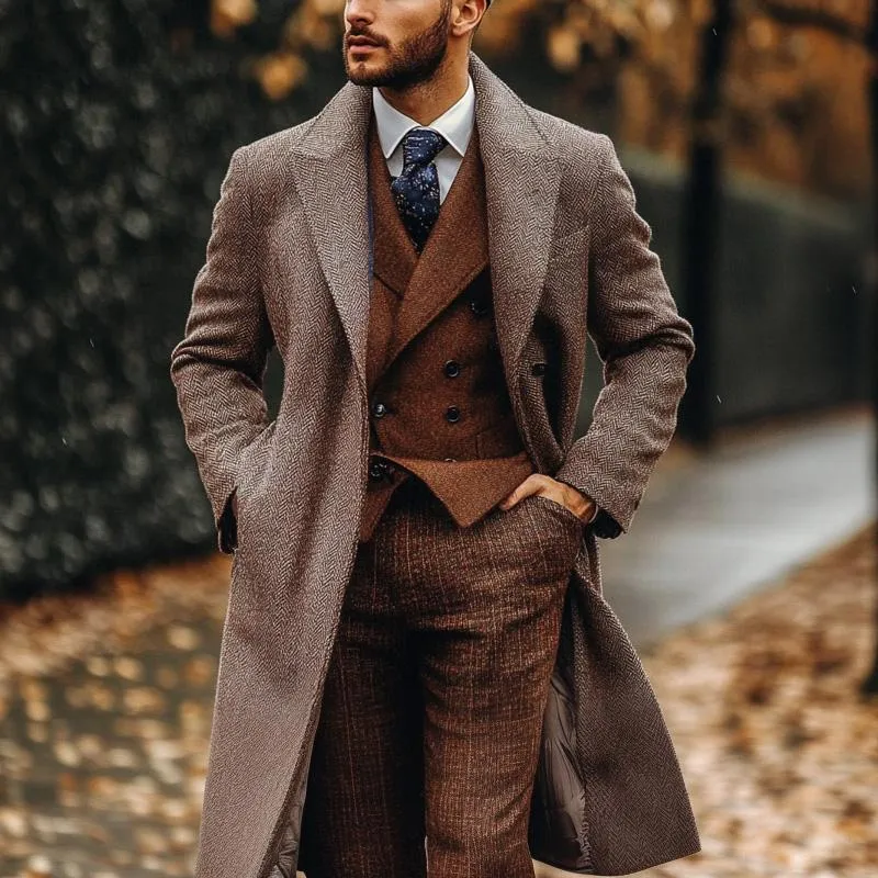 Men's Vintage Herringbone Single Breasted Coat 56259150X sold by Manly product image thumbnail 2