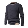 Men's Stylish Contrast Color Crew Neck Pullover Knitted Sweater 22544804M sold by Manly