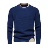 Men's Stylish Contrast Color Crew Neck Pullover Knitted Sweater 22544804M sold by Manly