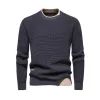 Men's Stylish Contrast Color Crew Neck Pullover Knitted Sweater 22544804M sold by Manly