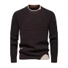 Men's Stylish Contrast Color Crew Neck Pullover Knitted Sweater 22544804M sold by Manly