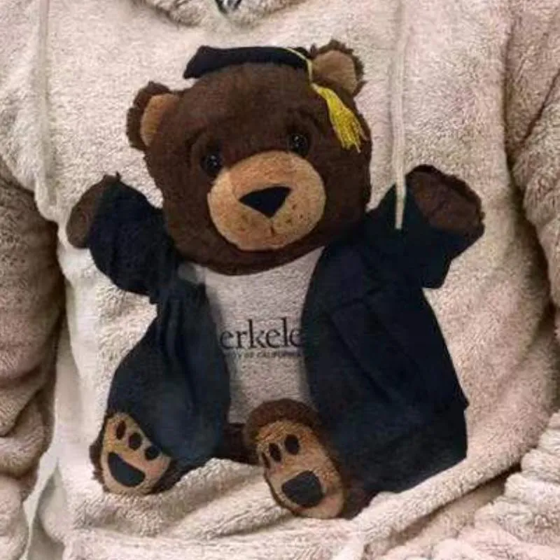 Men's Retro Casual Teddy Bear Plush Hooded Sweatshirt 07397266TO sold by Manly product image thumbnail 3