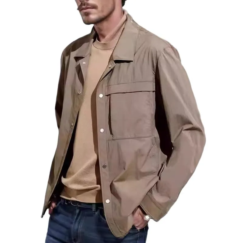 Men's Retro Casual Workwear Solid Color Jacket 05074820U sold by Manly