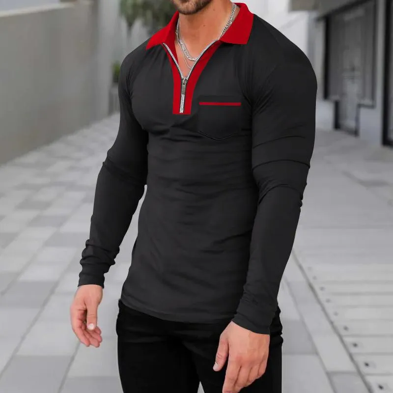 Men's Half Zip Quick-drying Long-sleeved Polo Shirt 14345983U sold by Manly product image thumbnail 5