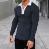 Men's Half Zip Quick-drying Long-sleeved Polo Shirt 14345983U sold by Manly