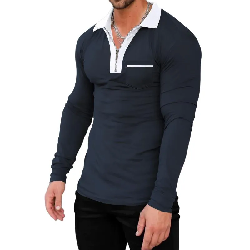 Men's Half Zip Quick-drying Long-sleeved Polo Shirt 14345983U sold by Manly