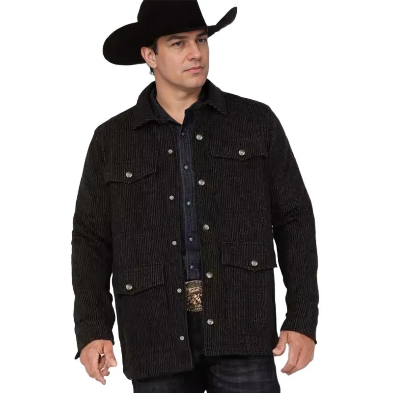 Men's Lapel Corduroy Long Sleeve Jacket 56200250U sold by Manly