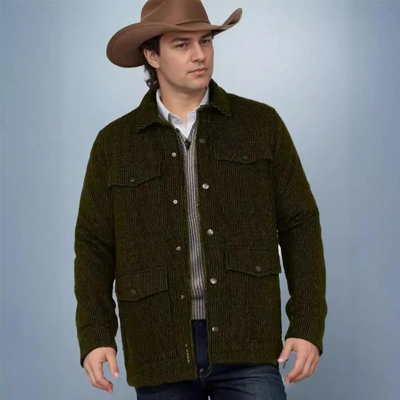 Men's Lapel Corduroy Long Sleeve Jacket 56200250U sold by Manly product image thumbnail 3