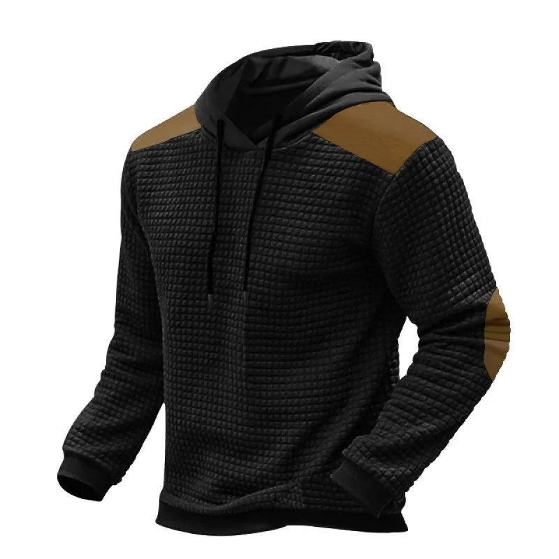 Men's Jacquard Colorblock Long Sleeve Hoodie 96245752U sold by Manly